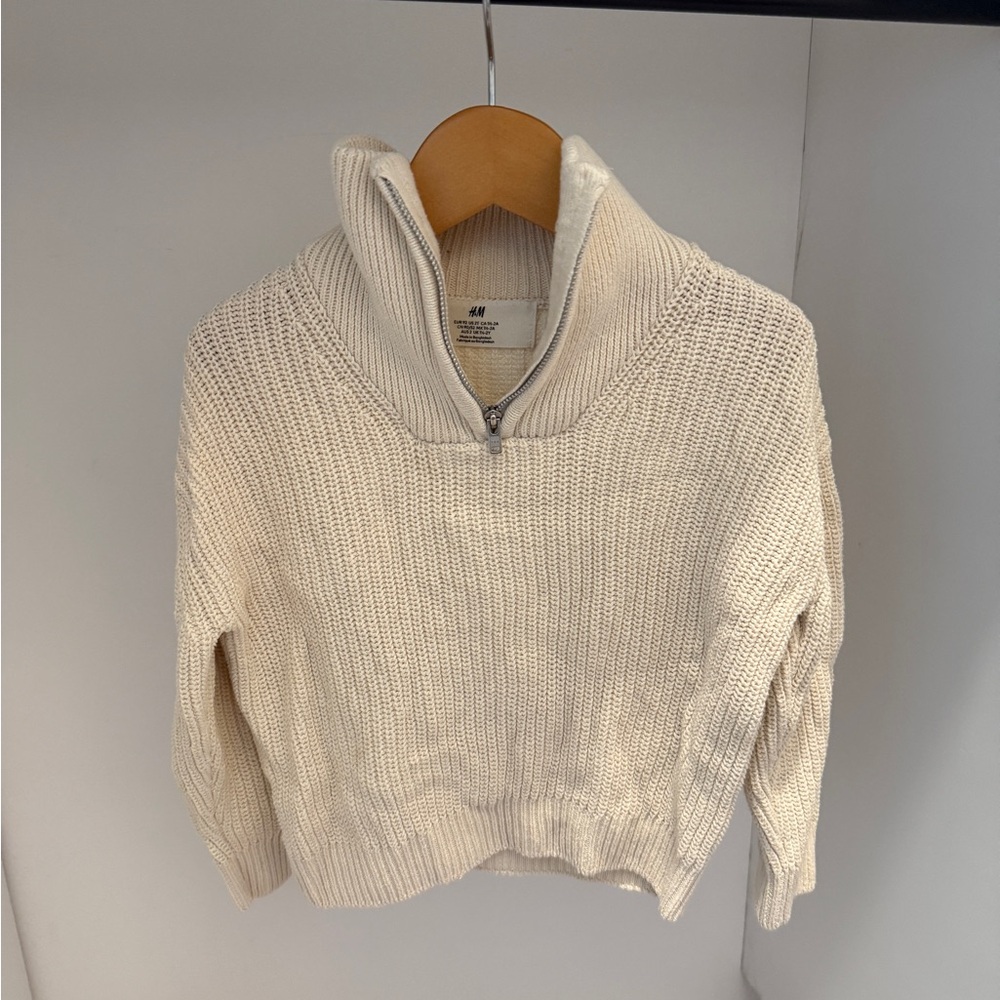 H&M Women's Cream Cowl Neck Sweater